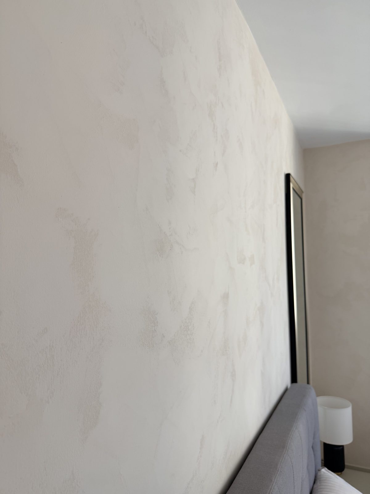 Hand-applied limewash detail